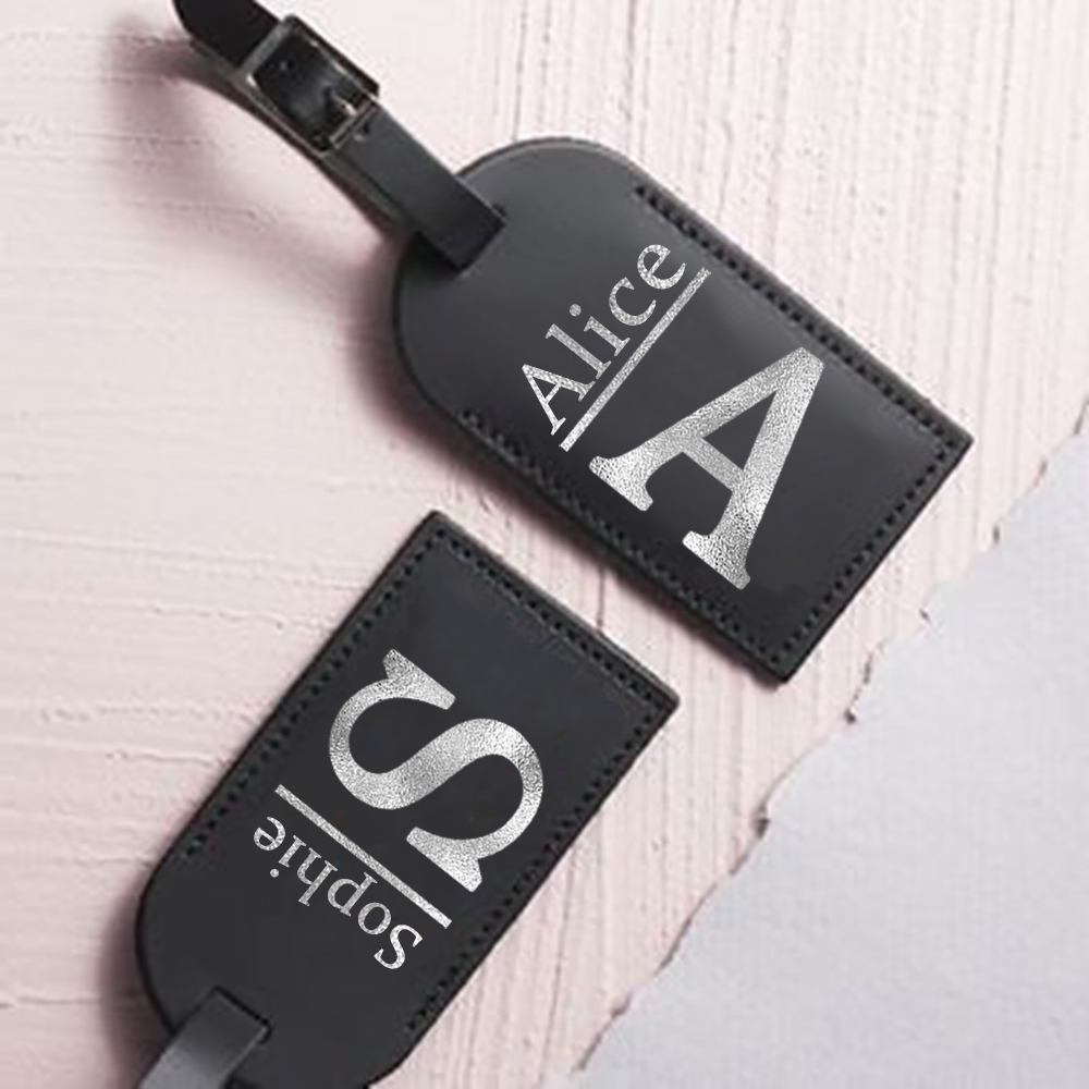 Travel Packing Cube - Lettre personnalisée avec nom monogramme étiquette