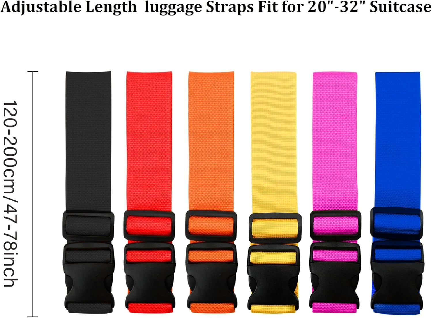 Travel Packing Cube - Sangles de bagages réglables de couleur