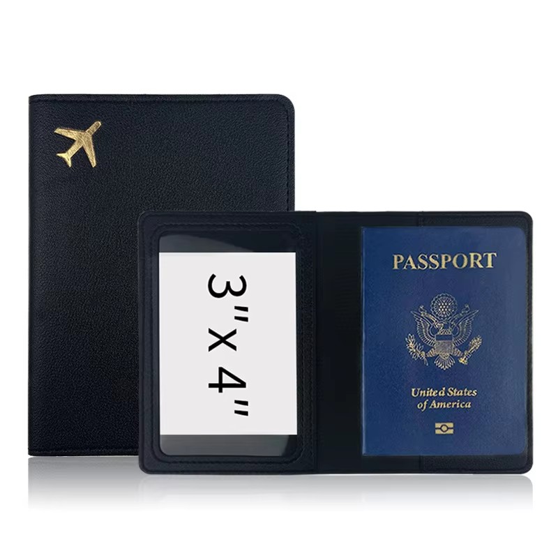 Travel Accessories To Sew - Porte-passeport en cuir PU doré, 1