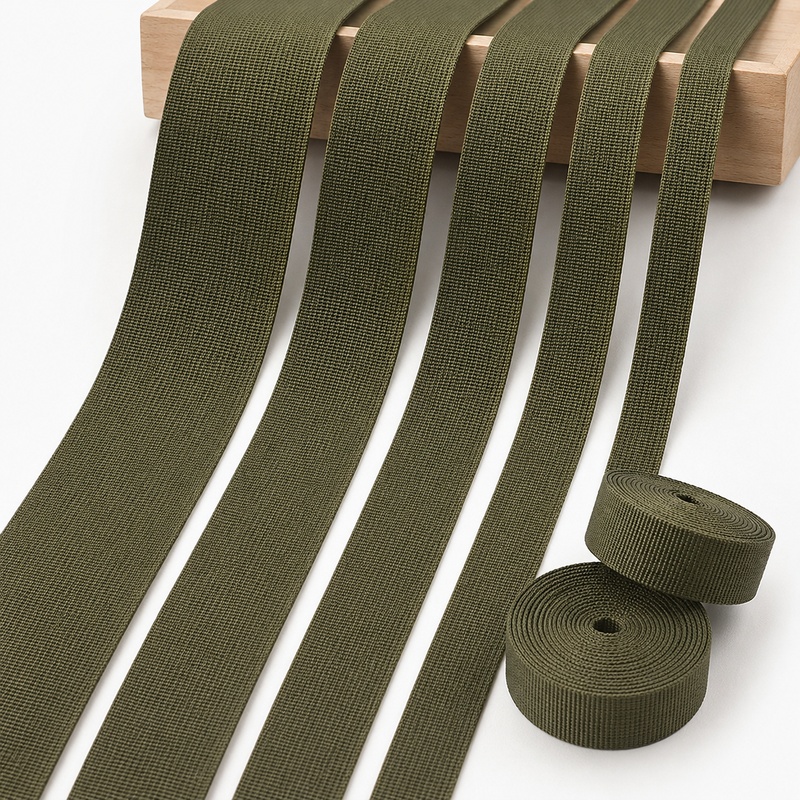 Travel Accessories To Sew - Sangle en nylon double face vert