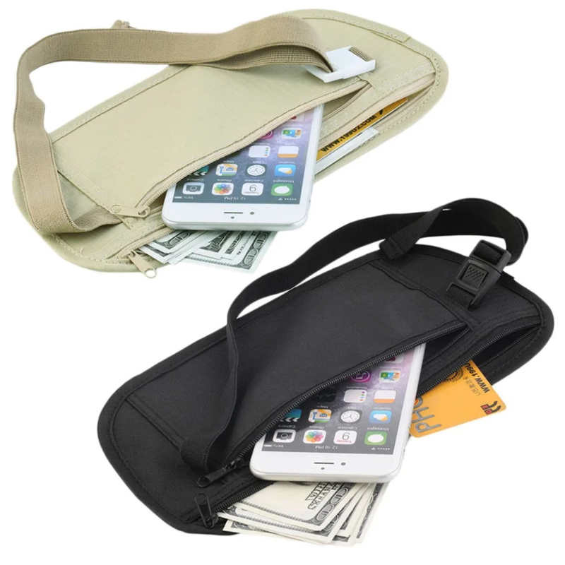 Money Belt Hidden - Sacs de taille de voyage invisibles,