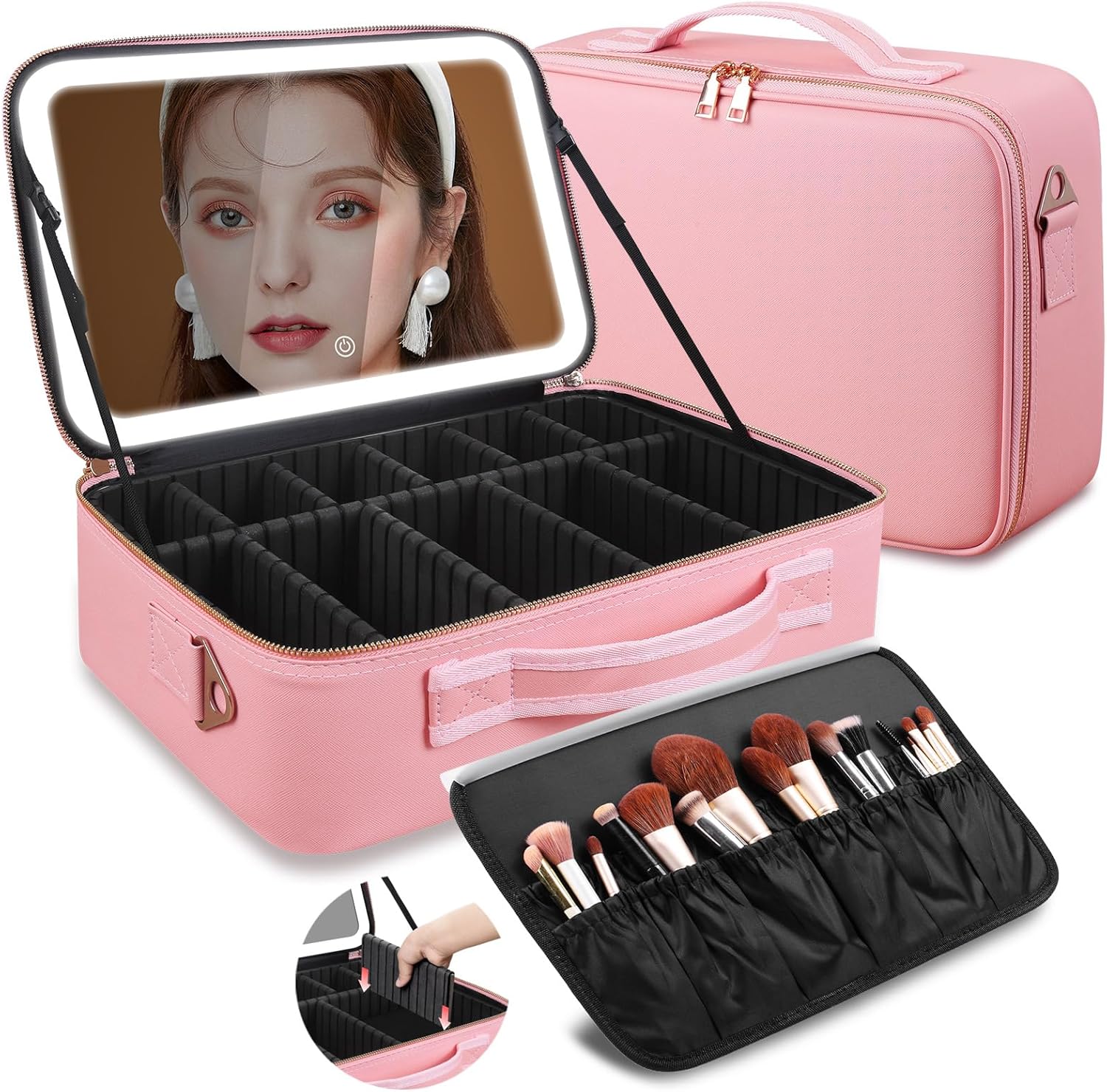 Travel Z - Trousse de maquillage grande capacité 15''x11''