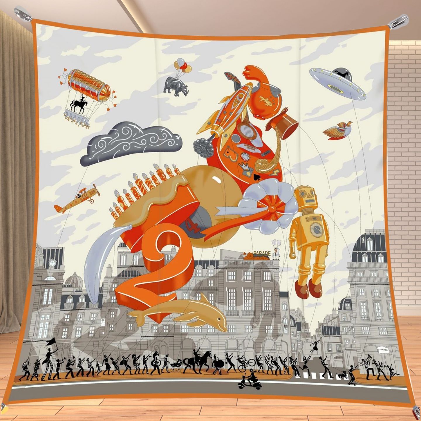 Foulard carré en twill effet s - Travel Accessories Unisex avis et prix
