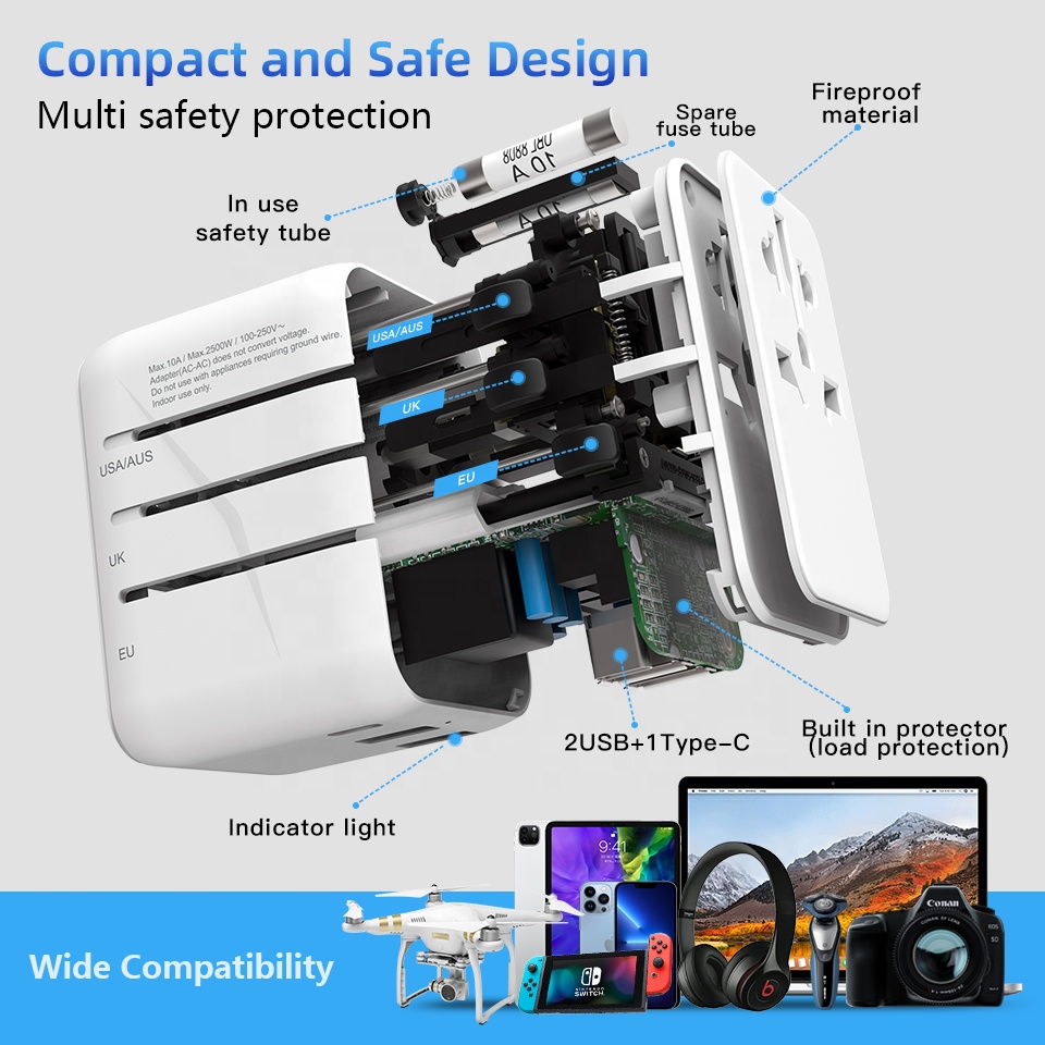 Adaptateur de prise murale mul - Travel Adapter Universal avis et prix