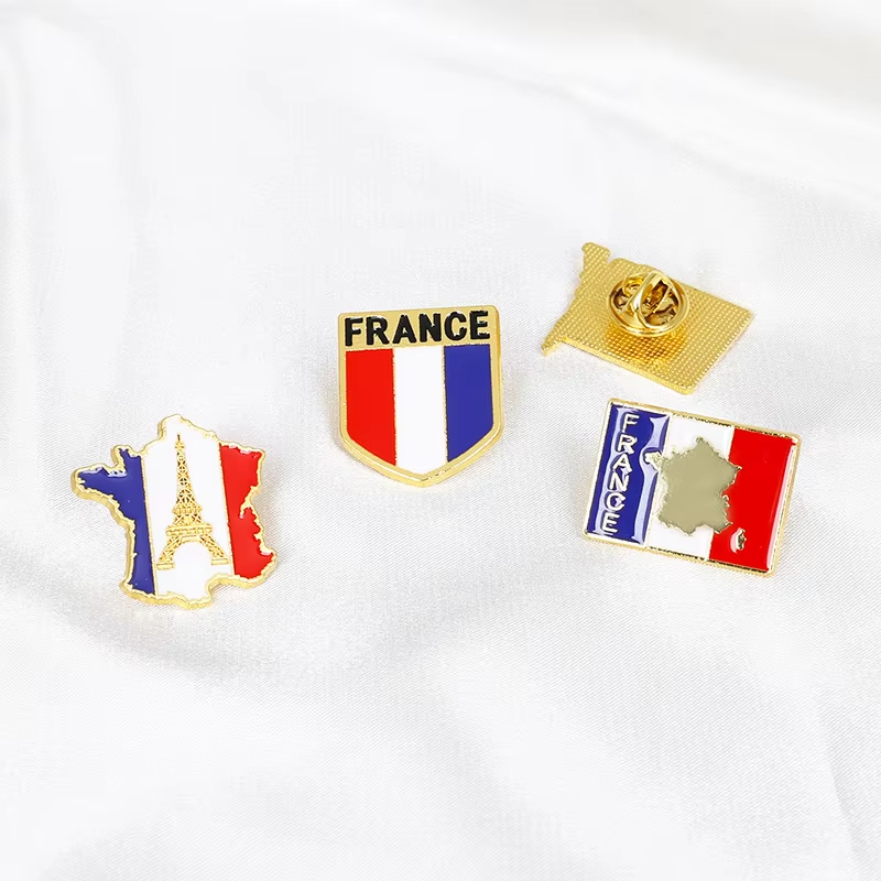 Broches en émail drapeau franç - Travel Accessories Jewelry avis et prix